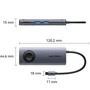 Vention TPMHB Hub USB-C Carga Inalámbrica 1xHDMI 4K 2xUSB 1xUSB-C PD Gris